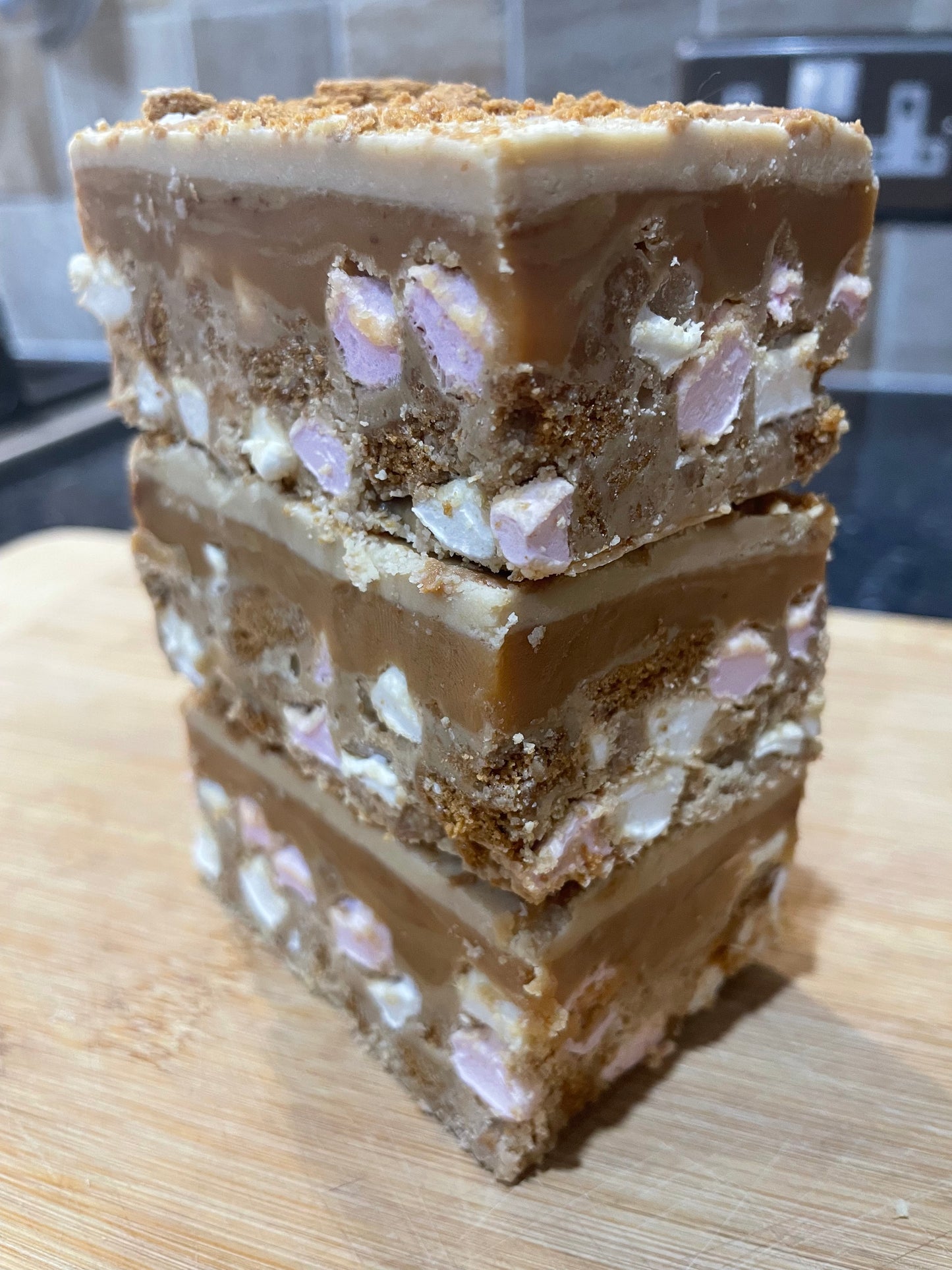 Biscoff caramel rocky road
