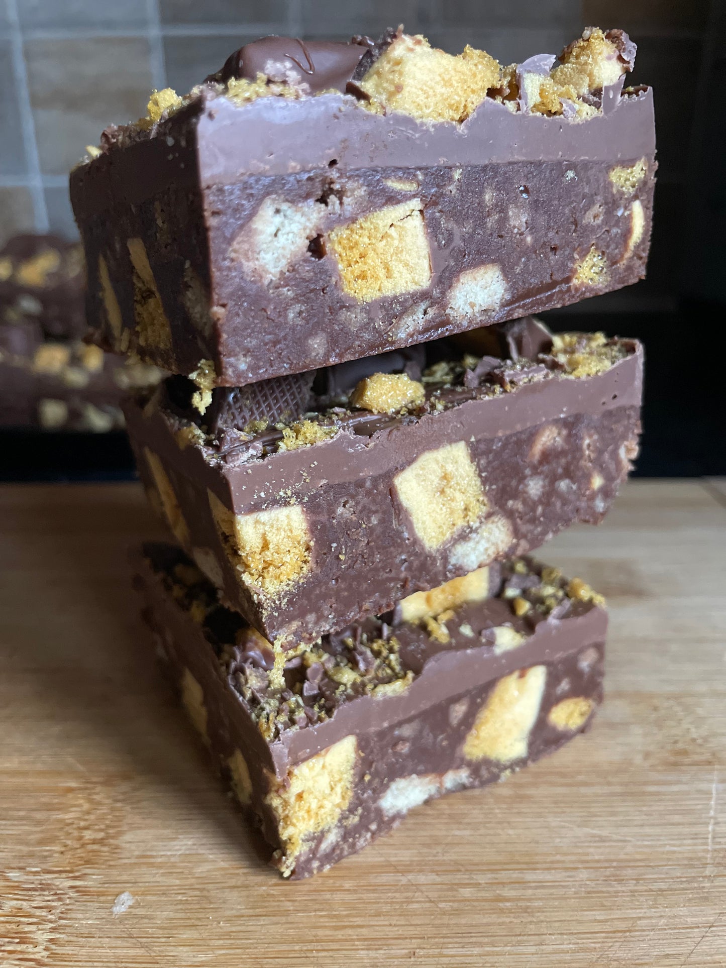 Crunchie Tiffin  Slice