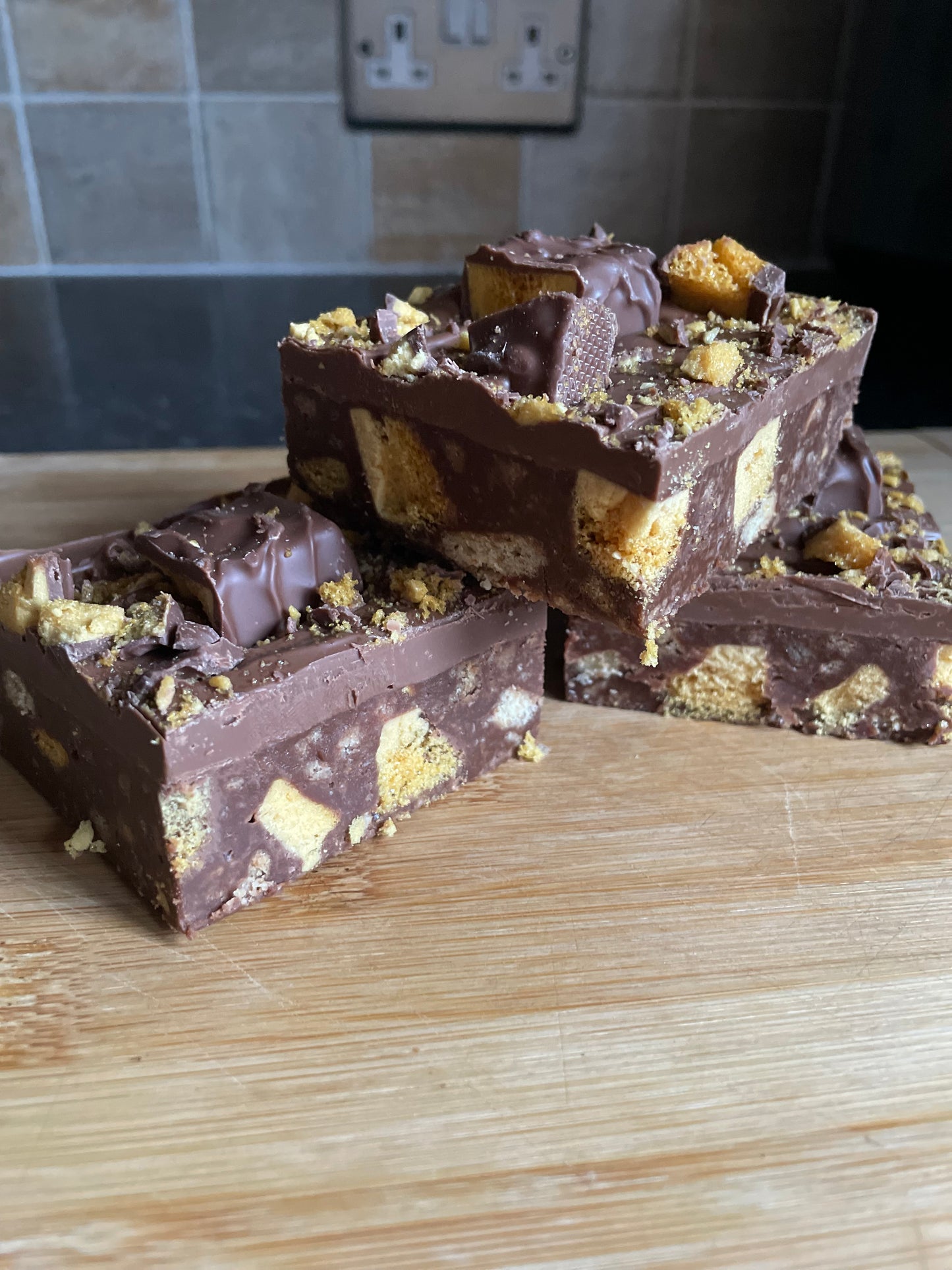 Crunchie Tiffin  Slice