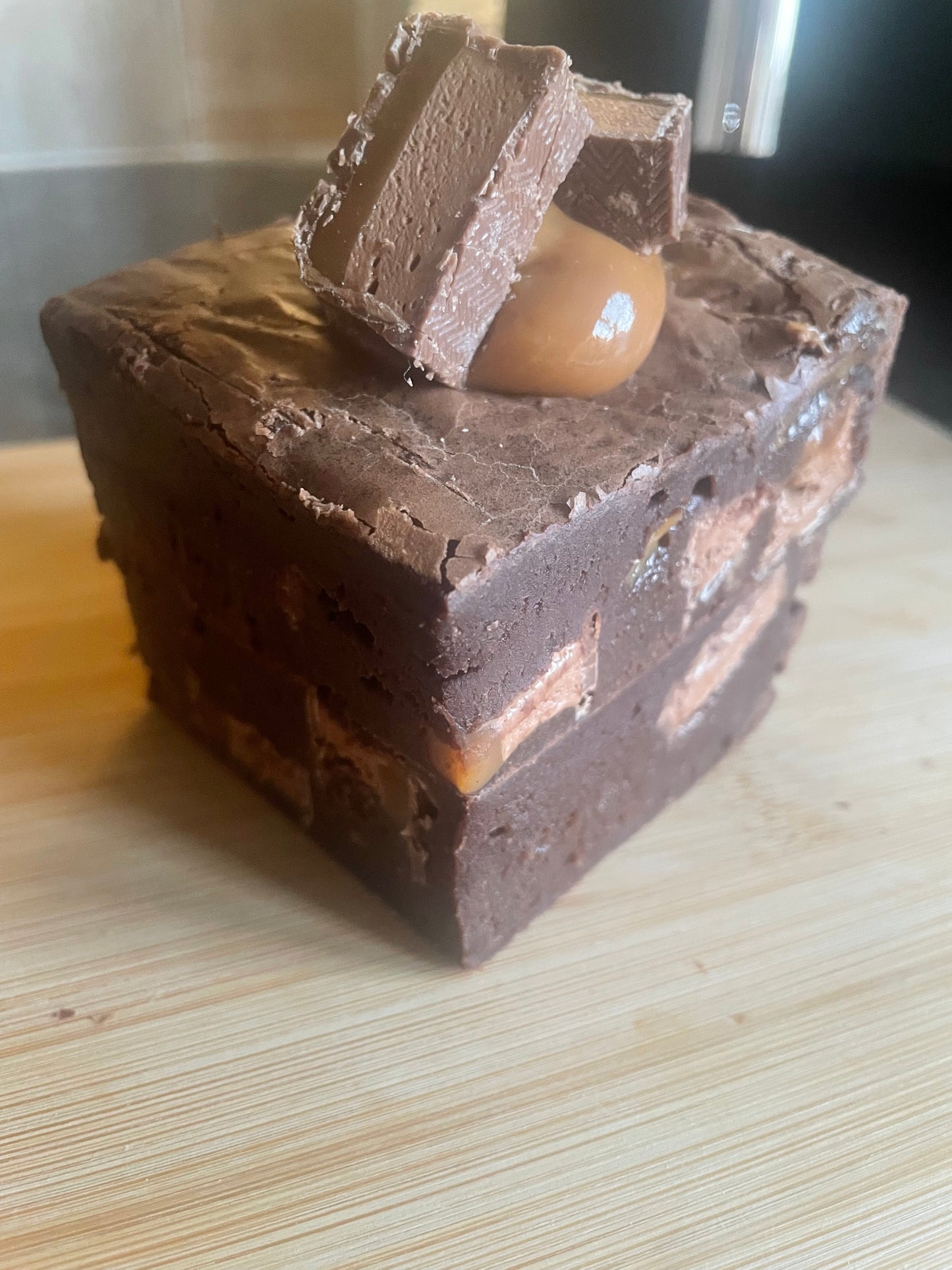 Mars Bar Caramel brownies