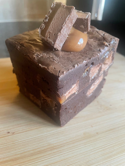 Mars Bar Caramel brownies